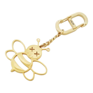 Christian Dior Gold-Tone Bee Bag Charm Keyring