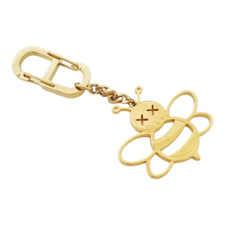 Christian Dior Gold-Tone Bee Bag Charm Keyring