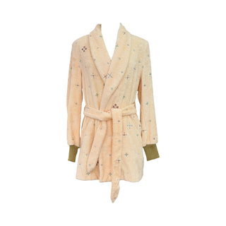 Chanel Cream Embellished Terrycloth Belted Robe