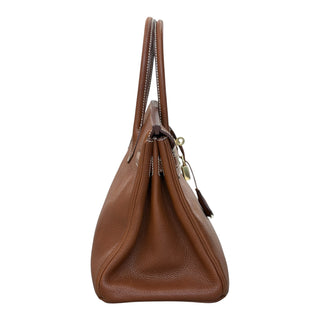 Hermès Birkin 30 Marron d'Inde Fjord Leather Bag with Gold Hardware
