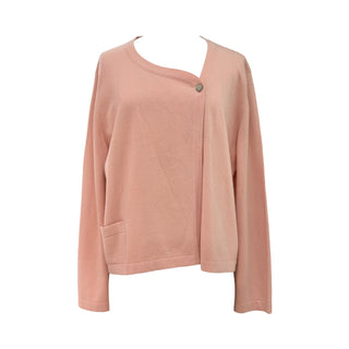 Chanel Pink Asymmetric Knit Cardigan