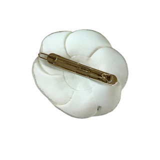 Chanel White Camellia Flower Brooch