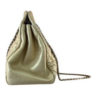Chanel Gold Quilted Leather Large Just Mademoiselle Bowler Bag