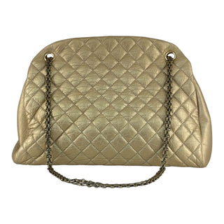 Chanel Gold Quilted Leather Large Just Mademoiselle Bowler Bag
