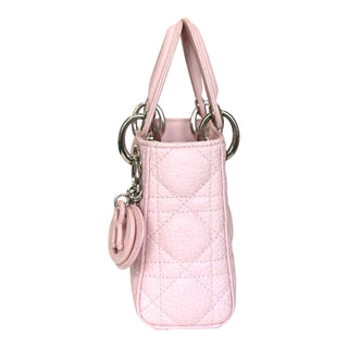 Christian Dior Mini Lady Dior Light Pink Cannage Grained Calfskin Bag