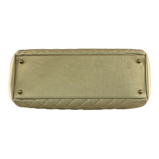 Chanel Gold Quilted Leather Large Just Mademoiselle Bowler Bag