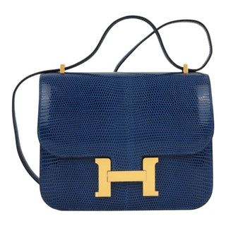 Hermès Constance 18 Blue Sapphire Varanus Niloticus Lizard Bag