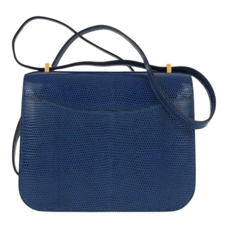 Hermès Constance 18 Blue Sapphire Varanus Niloticus Lizard Bag