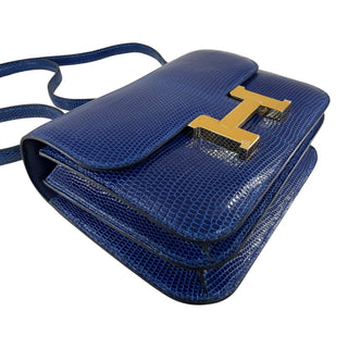 Hermès Constance 18 Blue Sapphire Varanus Niloticus Lizard Bag