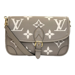 Louis Vuitton Diane MM Tourterelle Monogram Empreinte Leather Bag