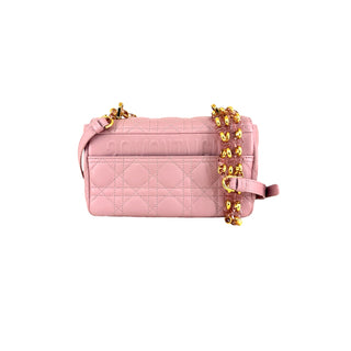 Christian Dior Dusty Pink Dior Caro Macrocannage Leather Mini Shoulder Bag