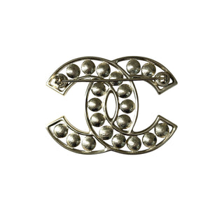 Chanel CC Faux Pearl Brooch Gold-Tone