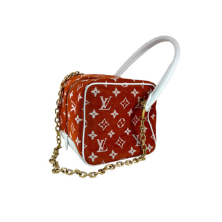 Louis Vuitton Orange Monogram Jacquard Velvet LV Match Square Bag