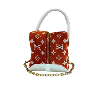 Louis Vuitton Orange Monogram Jacquard Velvet LV Match Square Bag