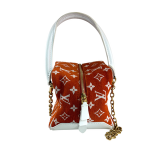 Louis Vuitton Orange Monogram Jacquard Velvet LV Match Square Bag