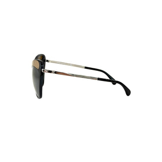 Chanel Oversized Black & Gold Cat-Eye Sunglasses