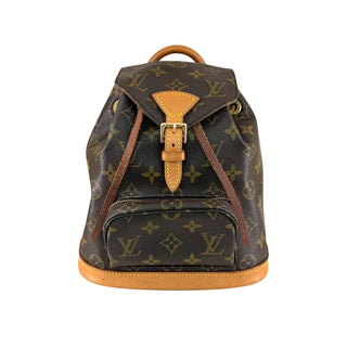 Louis Vuitton Montsouris MM Monogram Canvas Backpack Natural Cowhide Leather