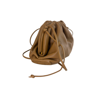 Bottega Veneta Tan Leather Mini Pouch Crossbody Bag