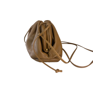 Bottega Veneta Tan Leather Mini Pouch Crossbody Bag