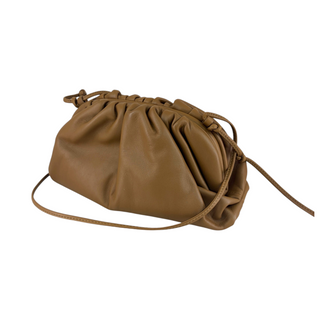 Bottega Veneta Tan Leather Mini Pouch Crossbody Bag