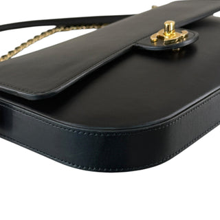 Chanel Métiers d'Art 2026 Flap Bag with Top Handle Black Shiny Calfskin Gold-Tone Hardware