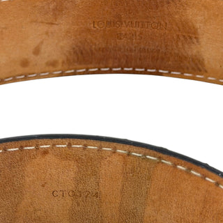 Louis Vuitton LV Initiales Monogram Canvas Belt Gold-Tone Buckle