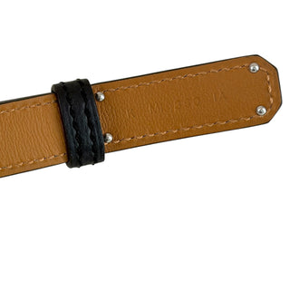 Hermès Kelly 18 Black Epsom Leather Palladium Hardware Belt