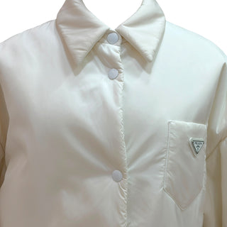 Prada Light Re-Nylon Padded Jacket in Ivory