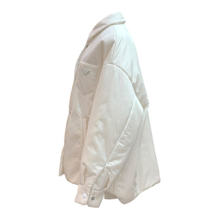 Prada Light Re-Nylon Padded Jacket in Ivory