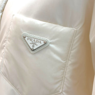 Prada Light Re-Nylon Padded Jacket in Ivory