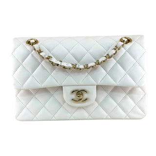 Chanel White Caviar Medium Classic Double Flap Bag
