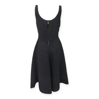 Louis Vuitton Black Textured Sleeveless Midi Dress