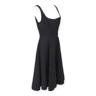 Louis Vuitton Black Textured Sleeveless Midi Dress