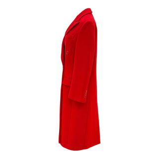 Ralph Lauren Red Double-Breasted Wool Coat