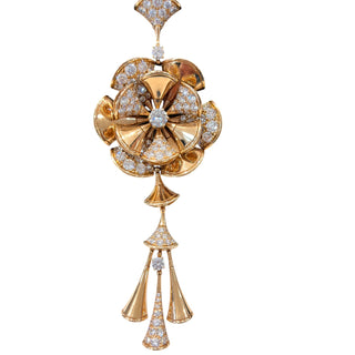 Bulgari 18K Rose Gold Diva's Dream Floral Pendant Necklace