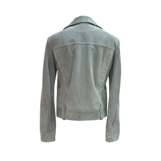 Chloé Shady Green Suede Zip-Front Jacket