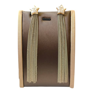 Chanel Shooting Star CC Tassel Earrings Gold