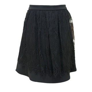 Valentino Black Virgin Wool & Silk Lace-Trimmed Blazer and Skirt Suit Set