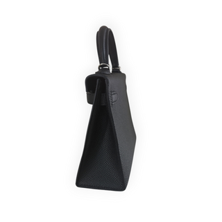 Hermès Black Epsom Leather Mini Kelly II 20 Bag with Palladium Hardware