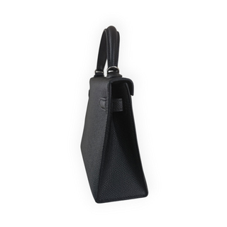 Hermès Black Epsom Leather Mini Kelly II 20 Bag with Palladium Hardware