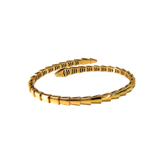 Bulgari Yellow Gold Serpenti Viper Diamond Wrap Bracelet