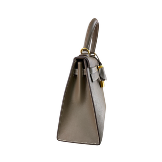 Hermès Etoupe Epsom Leather Kelly 25 Sellier Gold Hardware Bag