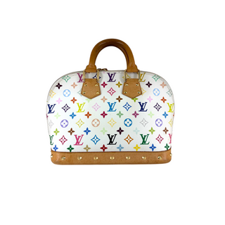 Louis Vuitton White Multicolore Monogram Alma PM Takashi Murakami Bag