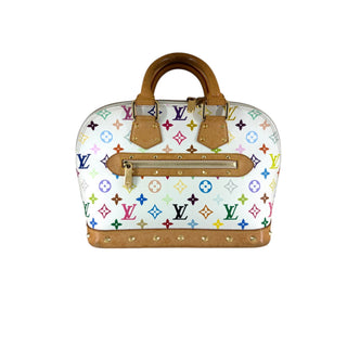 Louis Vuitton White Multicolore Monogram Alma PM Takashi Murakami Bag