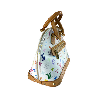 Louis Vuitton White Multicolore Monogram Alma PM Takashi Murakami Bag