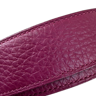 Hermès Raspberry Purple Reversible Leather H Buckle Belt 85