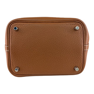 Hermès Picotin Lock 18 Bag in Gold Clemence Leather with Palladium Hardware
