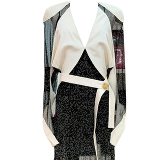 Louis Vuitton Sheer Patchwork Belted Maxi Dress