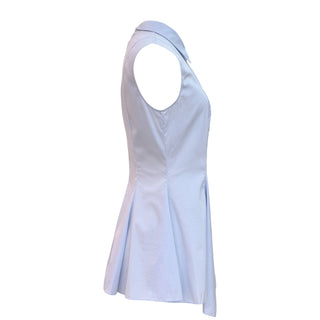 Christian Dior White Sleeveless Embellished Pocket Shirt Dress