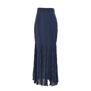 Chanel Navy Embellished Silk Chiffon Cocktail Dress